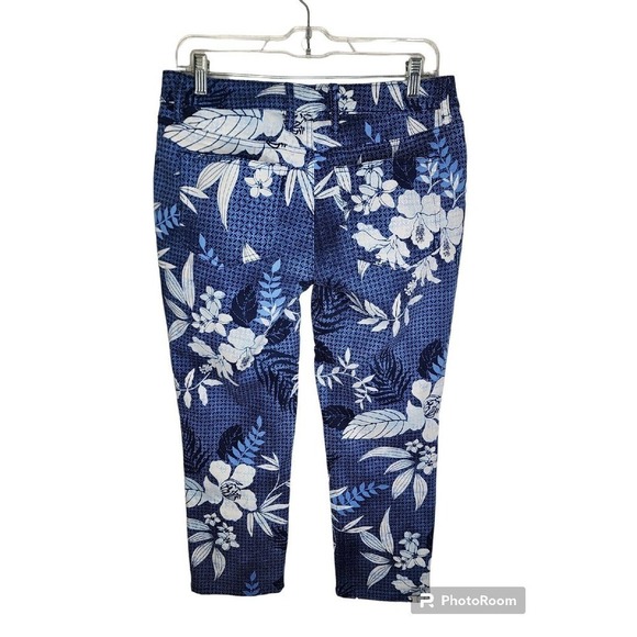 Tommy Bahama Denim - Tommy Bahama Basta Blossoms Crop Pants Denim Island Navy Women Size 28